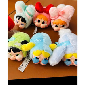 Crybaby Powerpuff girls 1/6 Pop Mart Plush Keychain- blind box or pick Color